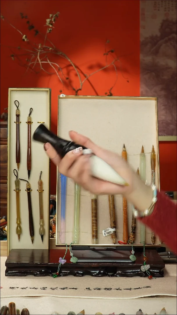 224号闪孤品高货毛笔链接 清水试笔 蘸墨不退