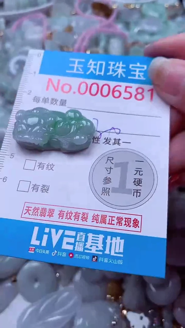 吊坠(不含链)未镶嵌翡翠6581