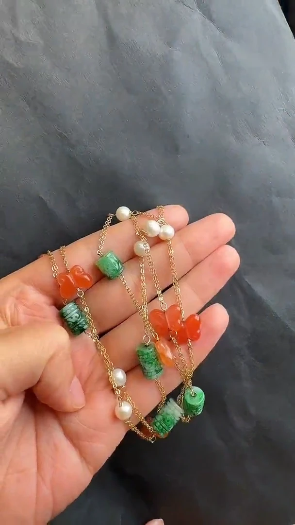 颈饰未镶嵌翡翠项链