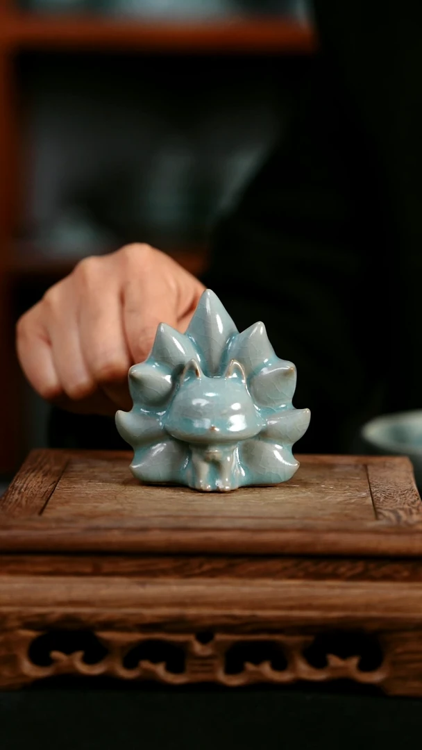 摆件陶青霁汝窑仿古釉