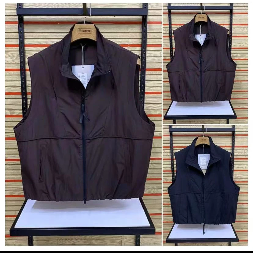 春夏新款高品质男士立领休闲马甲