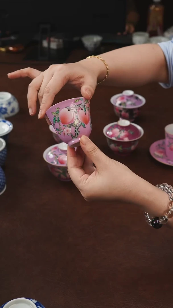 景德镇瓷器，青花瓷手绘茶具~