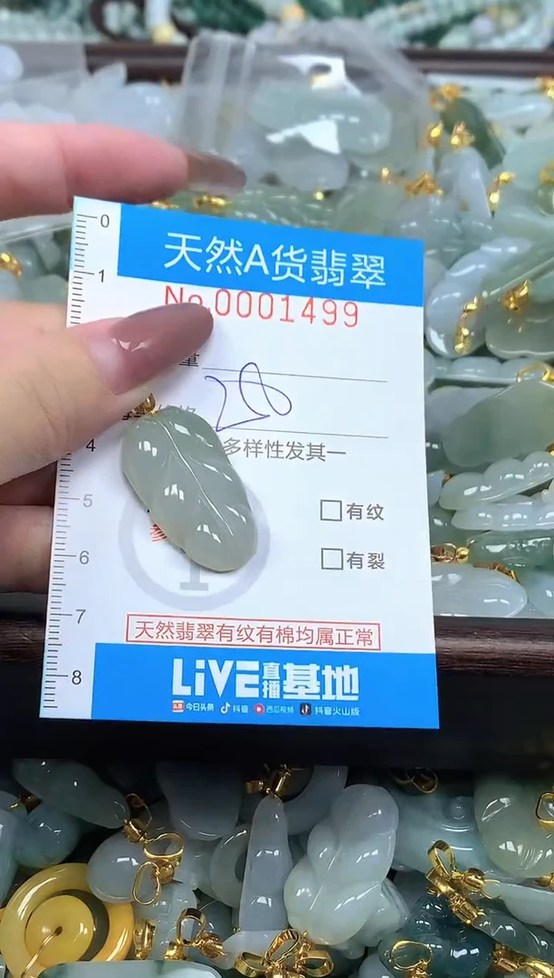 颈饰未镶嵌翡翠净货挂件-1499