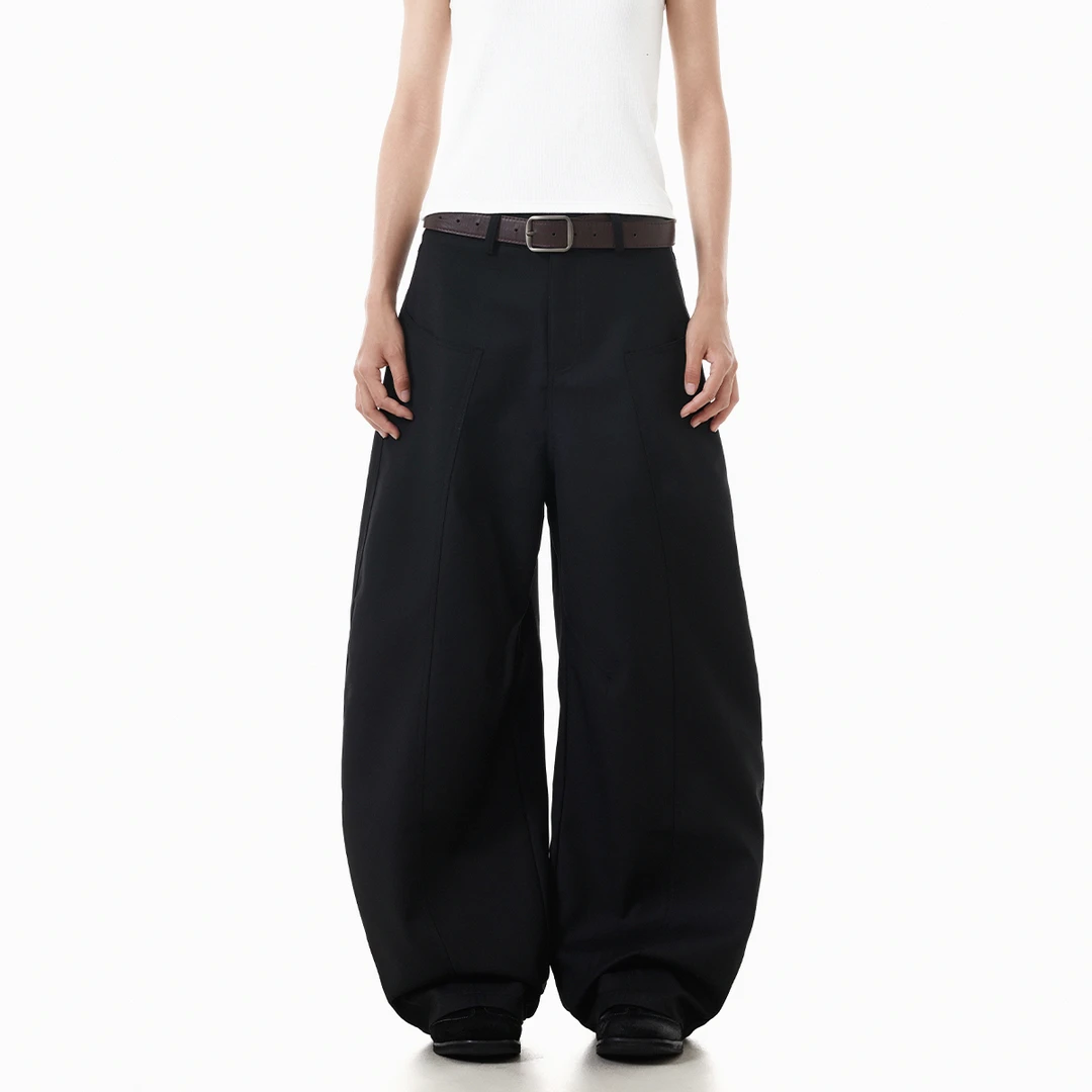 男道垂坠感弯刀休闲西裤男生高级感痞帅宽松男女阔腿裤子美式潮牌