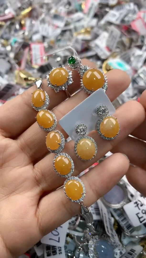 银S925镶嵌戒指翡翠333---6