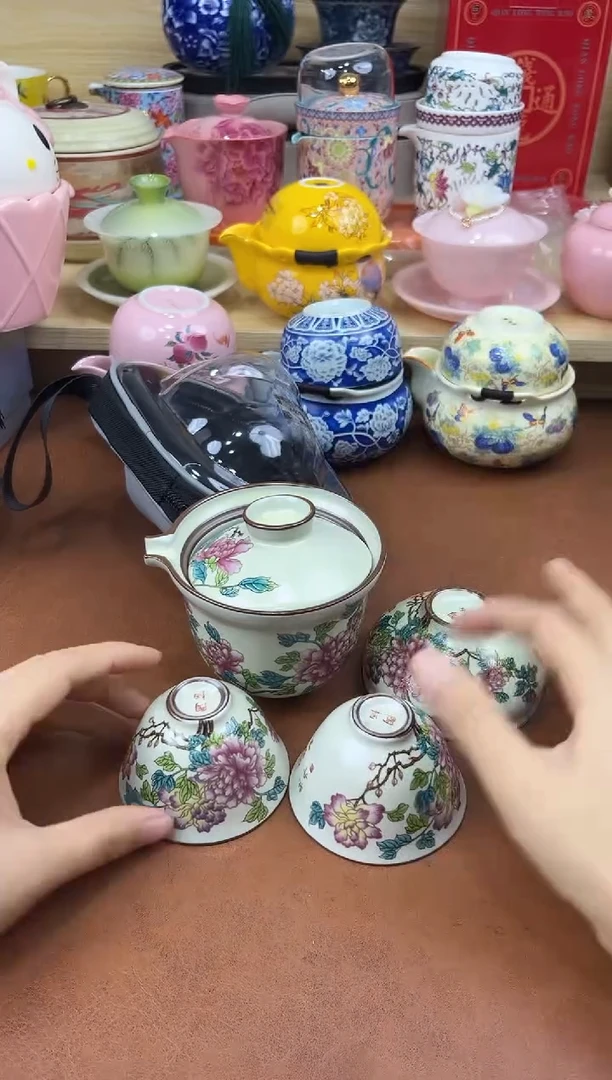 陶陶瓷茶具摆件旅行套组