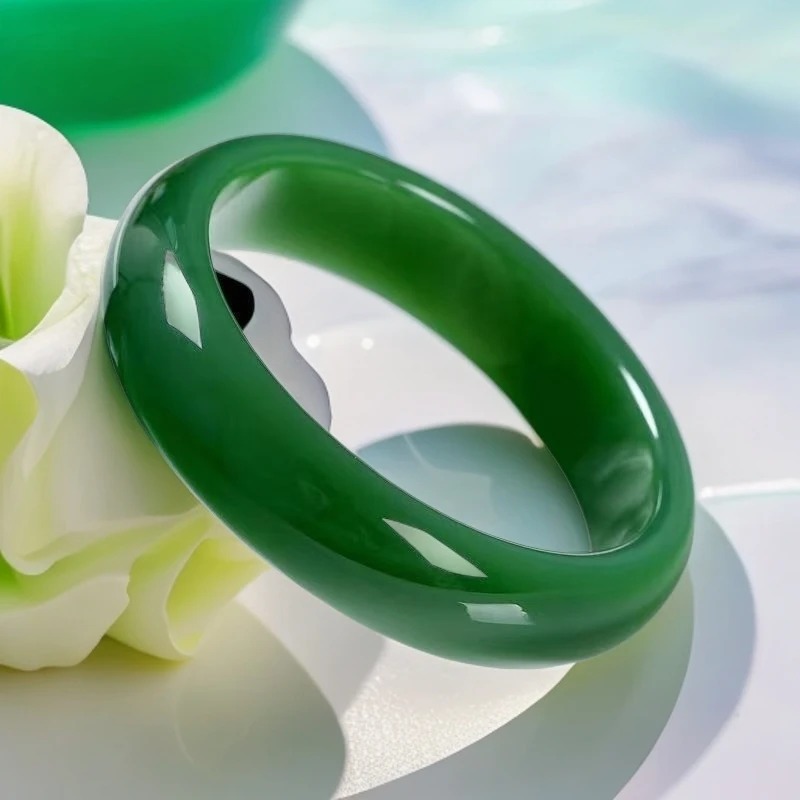 【李总】精品天然绿玉髓高定款#精工细作精品天然绿手镯