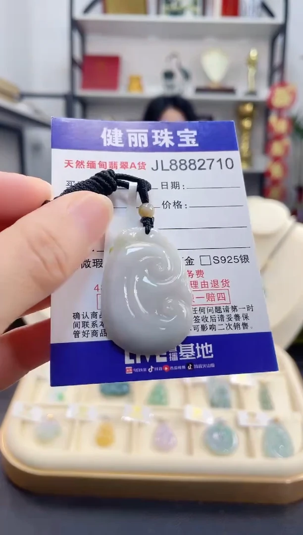 颈饰未镶嵌翡翠如意(一物一证)