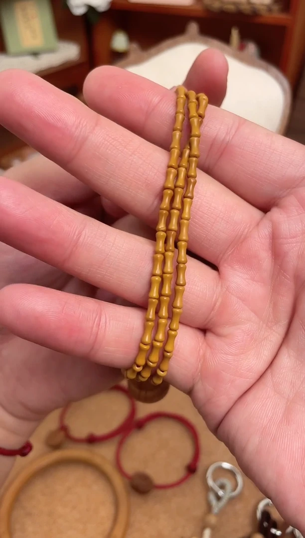 108颗竹节脖挂一物一拍加桃核葫芦