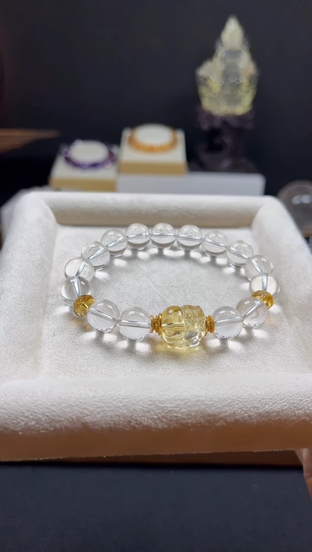 未镶嵌手链水晶天然白水晶设计手串10mm