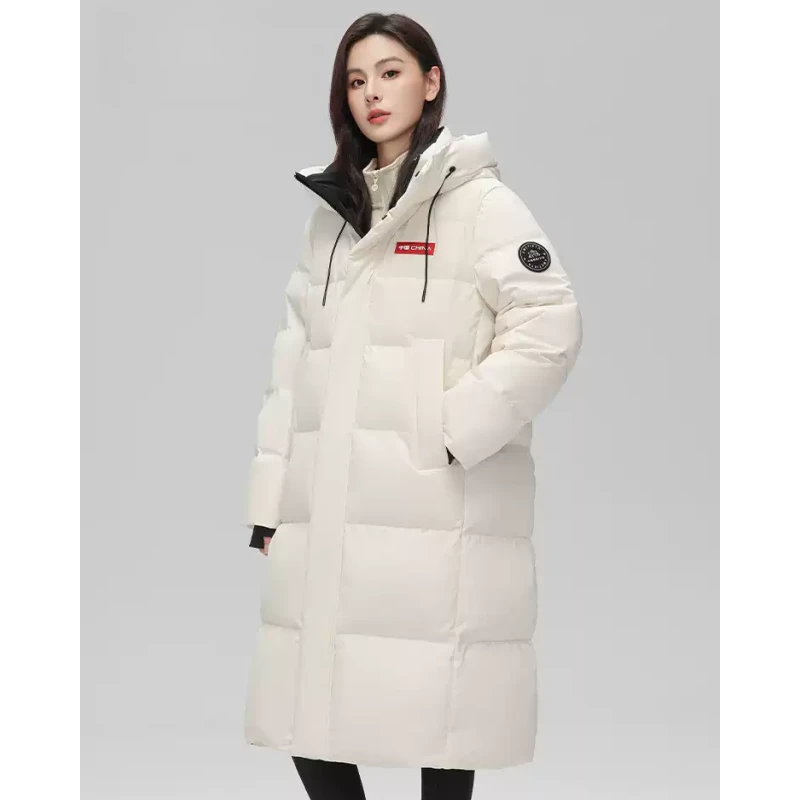 冬季女款秋冬加厚保暖防风连帽过膝中长款情侣棉服外套 2025年冬