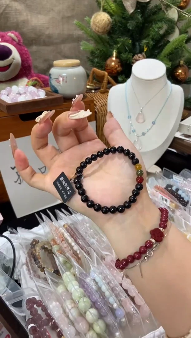 水晶手串未镶嵌孤品捡漏均匀瑕疵介意勿拍