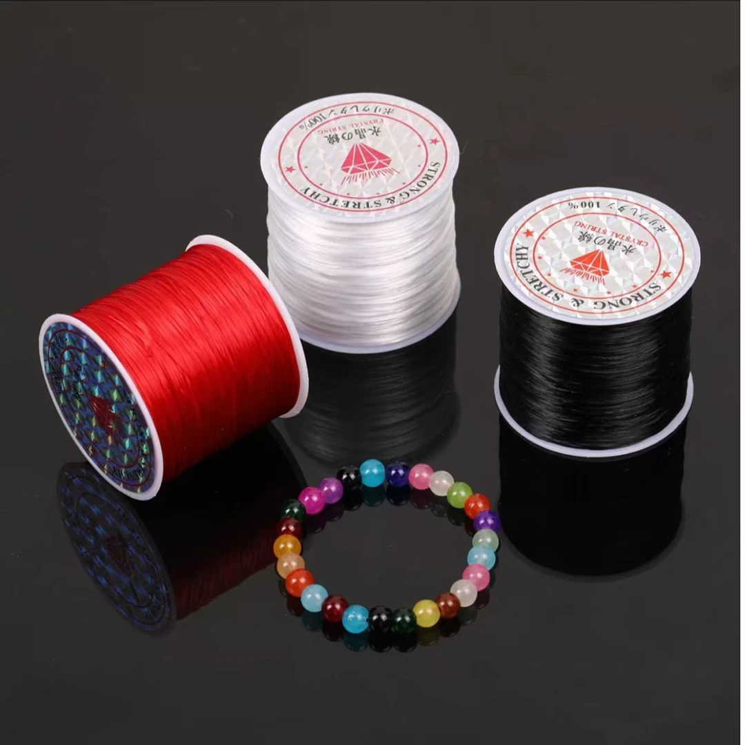 【10米】扁丝弹力线手工串珠子线高弹耐磨串珠线手链线绳佛珠线透明