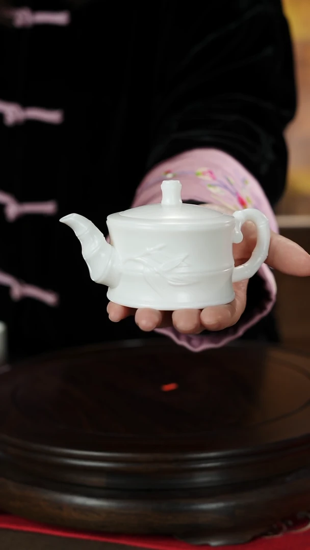 摆件陶用****5陈明良作品手作竹节壶