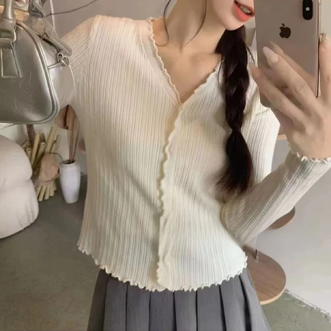 福利-----拍下选择编码-春夏新款百搭长袖纯色套头针织毛衣上衣女