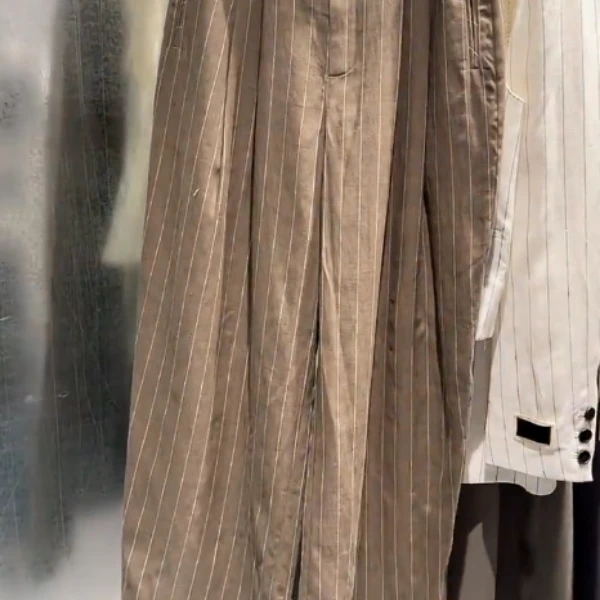 ANNENONO条纹直筒潮流休闲裤