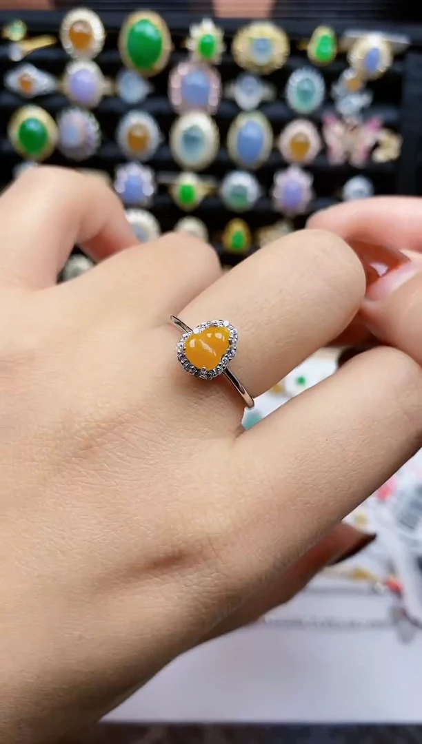 银S925镶嵌戒指翡翠230