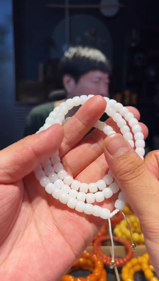 未镶嵌手链和田玉7+108多圈