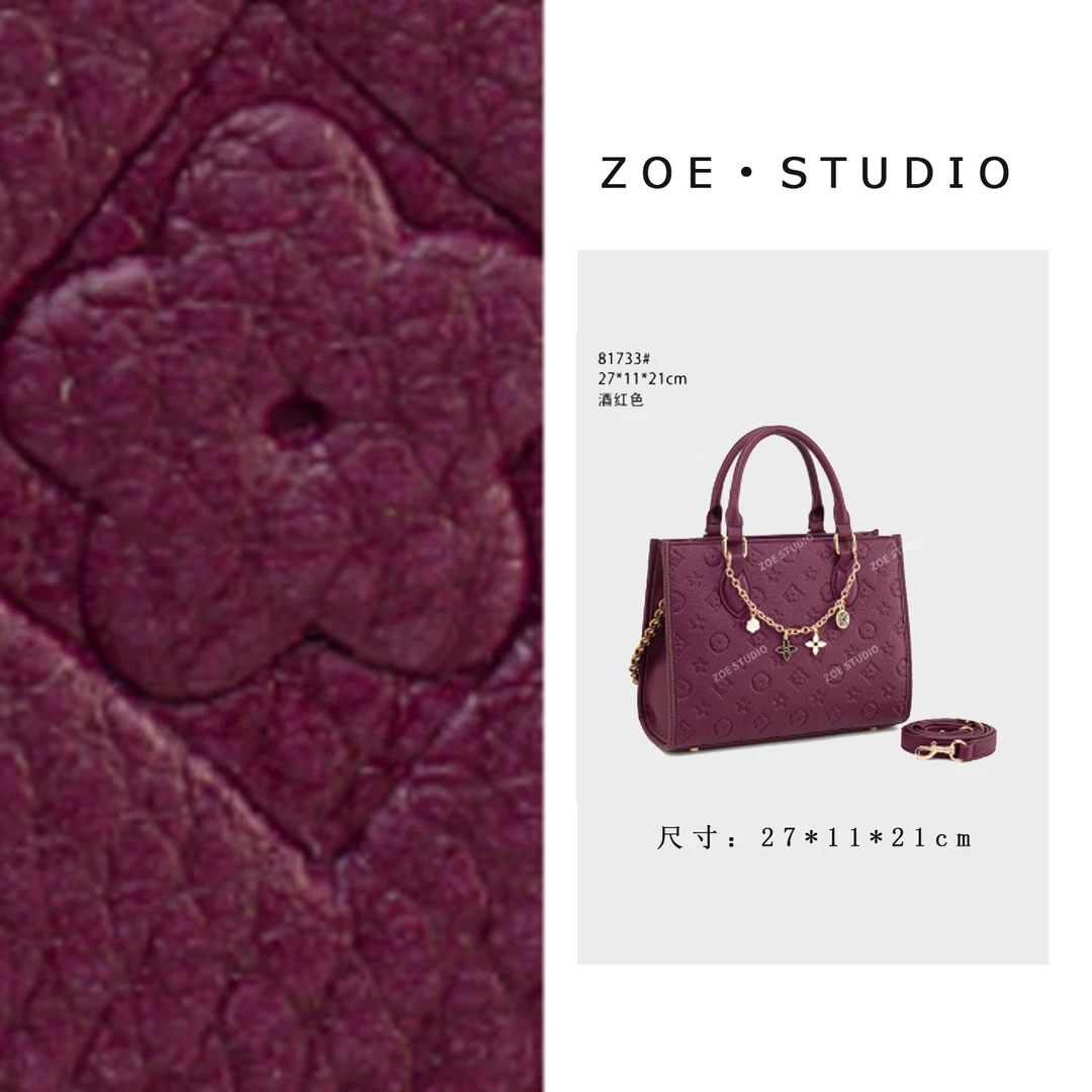 【佐伊甄选】QYX-81733-酒红色轻奢女士时尚潮流通勤腋下斜挎包