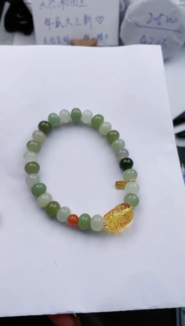 【闪购商品】和田玉手串未镶嵌555微色差T