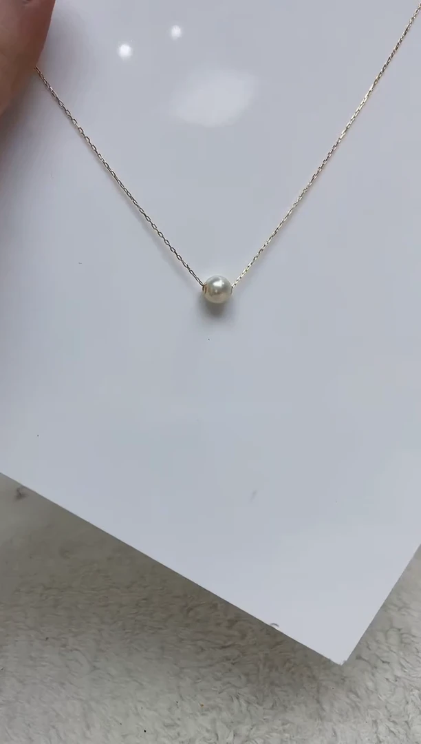 吊坠(赠链)18K金镶嵌海水珍珠