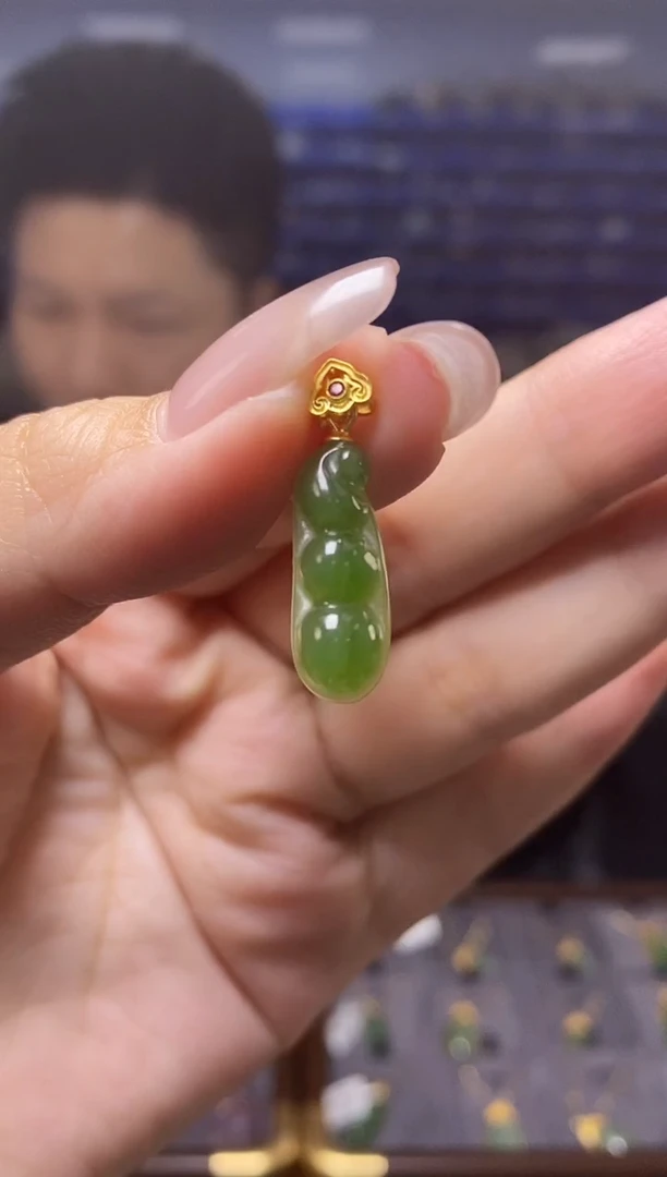 和田玉银S925镶嵌吊坠(不含链)DZ5277