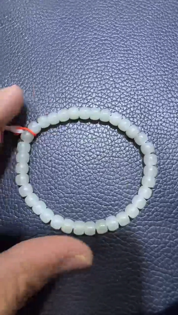 未镶嵌手串和田玉且末近矿高清白手串（产地直发）