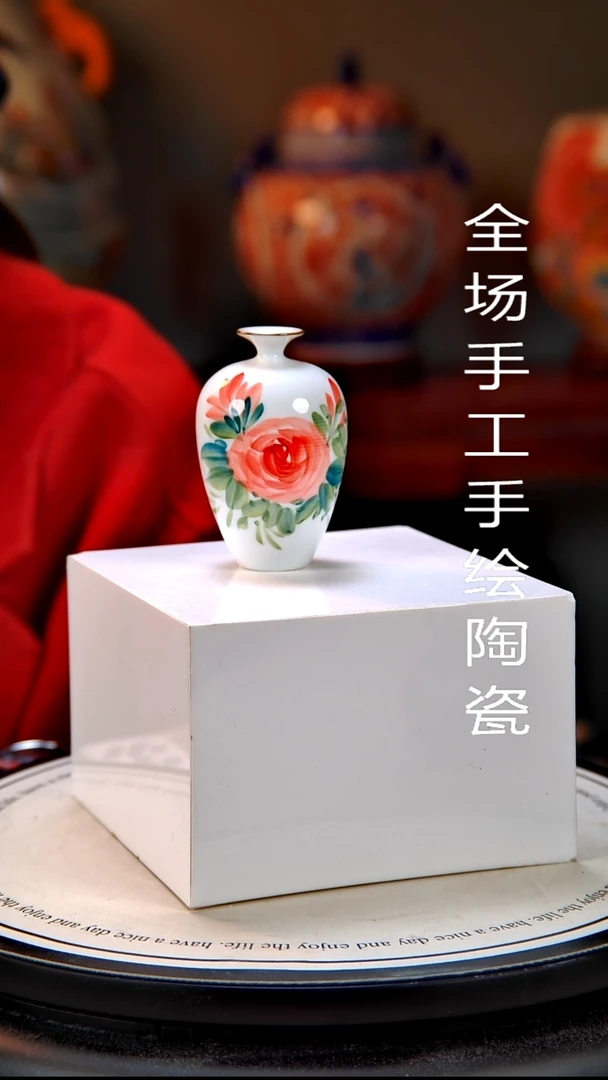 摆件陶景德镇手绘陶瓷8