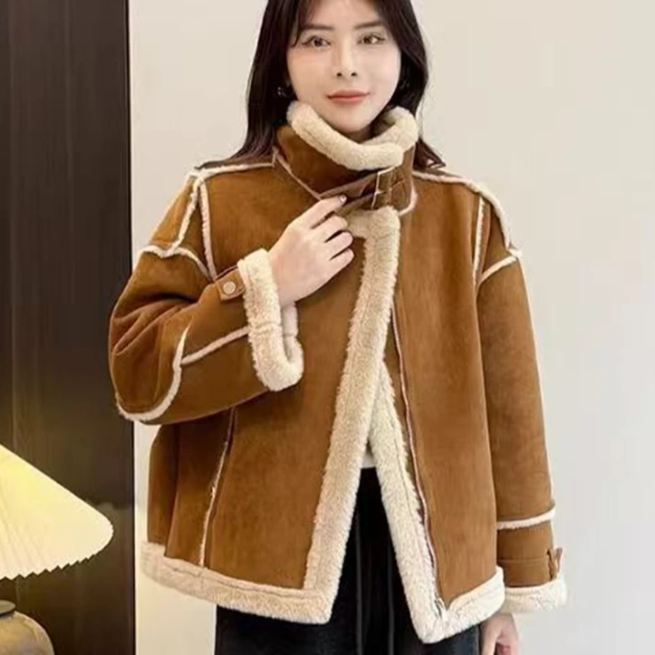 010女装外套百搭保暖秋冬一体洋气外套