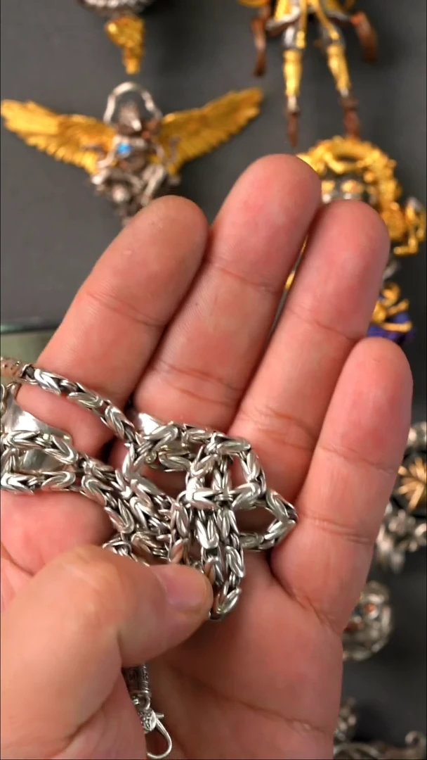 无吊坠925银纯银链55cm