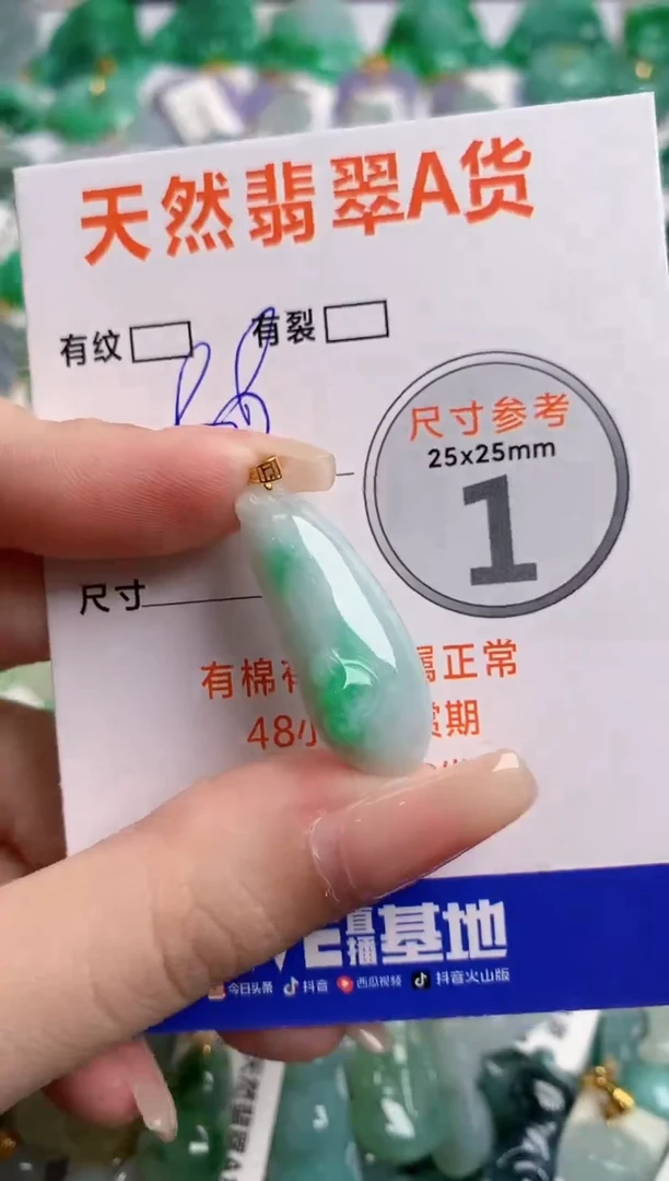 翡翠18K金镶嵌颈饰14003284
