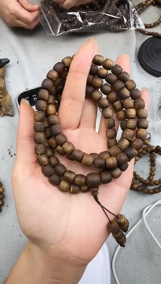 沉香手串0839陆河鼓珠多圈多样性发一