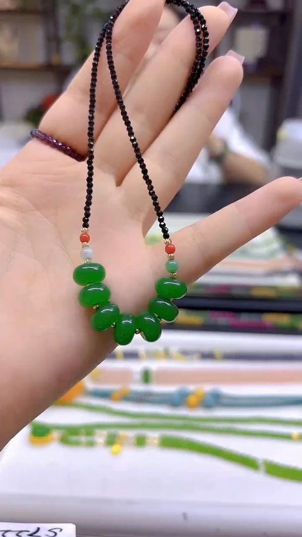 翡翠未镶嵌颈饰DIY款X365