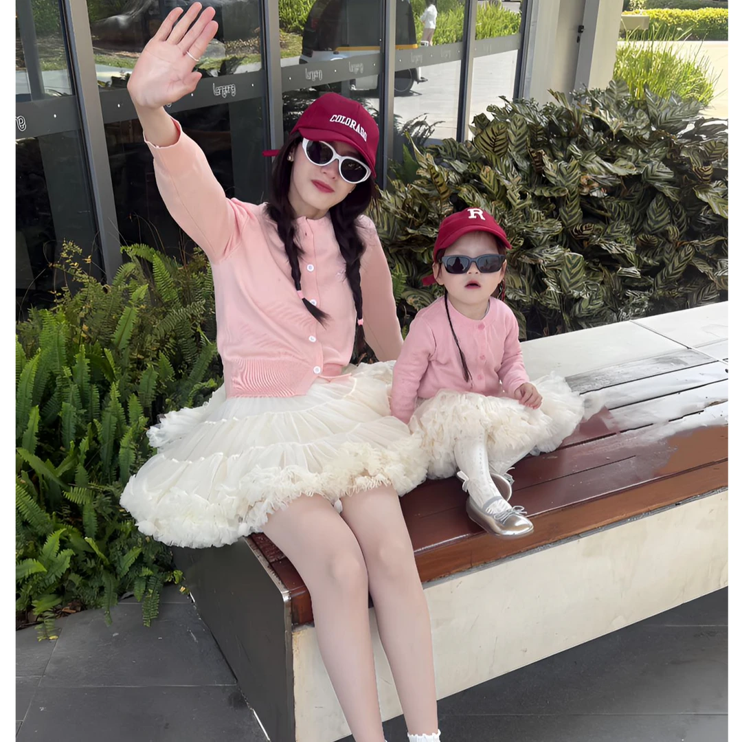 母女亲子装网纱tutu裙超蓬洋气百搭甜美公主风半身蛋糕裙