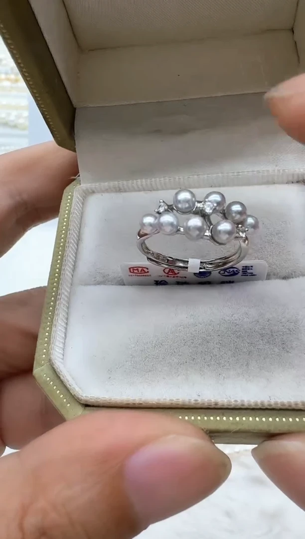 【闪购商品】海水珍珠戒指银S925镶嵌清货
