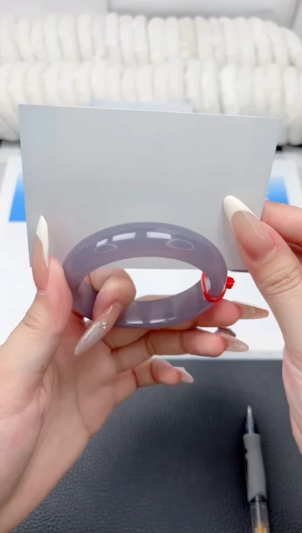 未镶嵌手镯和田玉89-烟紫54.5