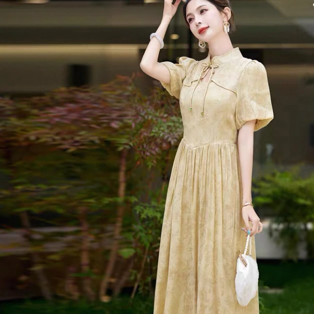 【影姐宠粉】2025新款国风盘扣旗袍连衣裙高端大气3039