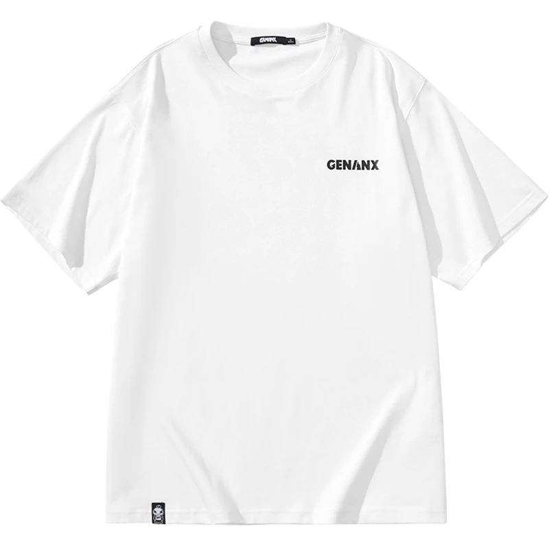 GENANX闪电潮牌短袖ins潮夏季趣味印花宽松情侣款t恤男女