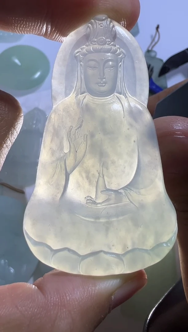 未镶嵌定制翡翠观音