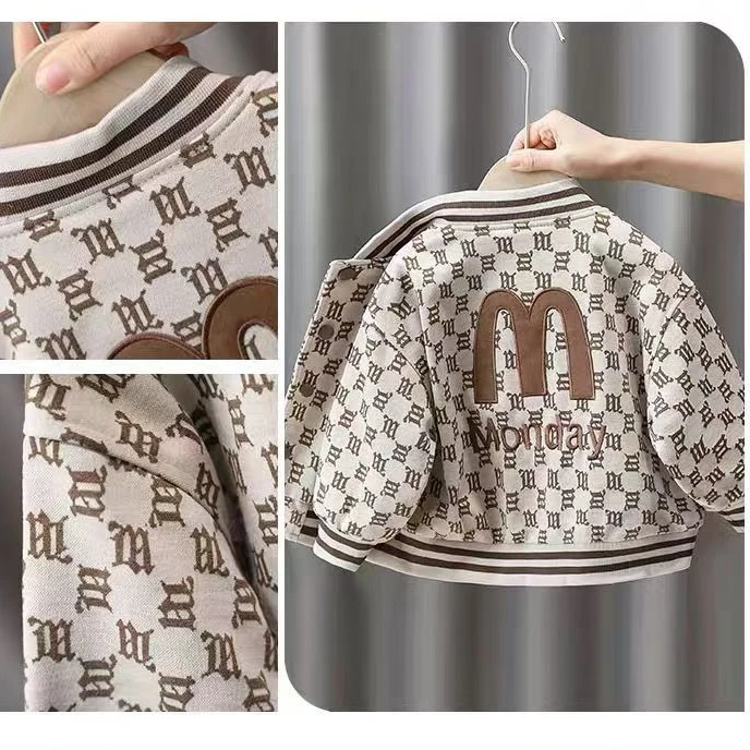 洋气春秋休闲风时髦男春装女童春季秋款秋装普通外套男童帅气