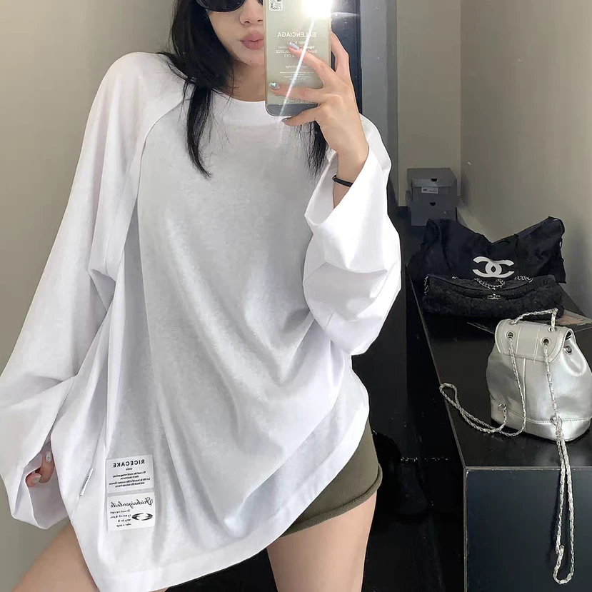 夏季空调衫莱赛尔天丝雪花棉韩系慵懒宽松大版长袖防晒衫8275