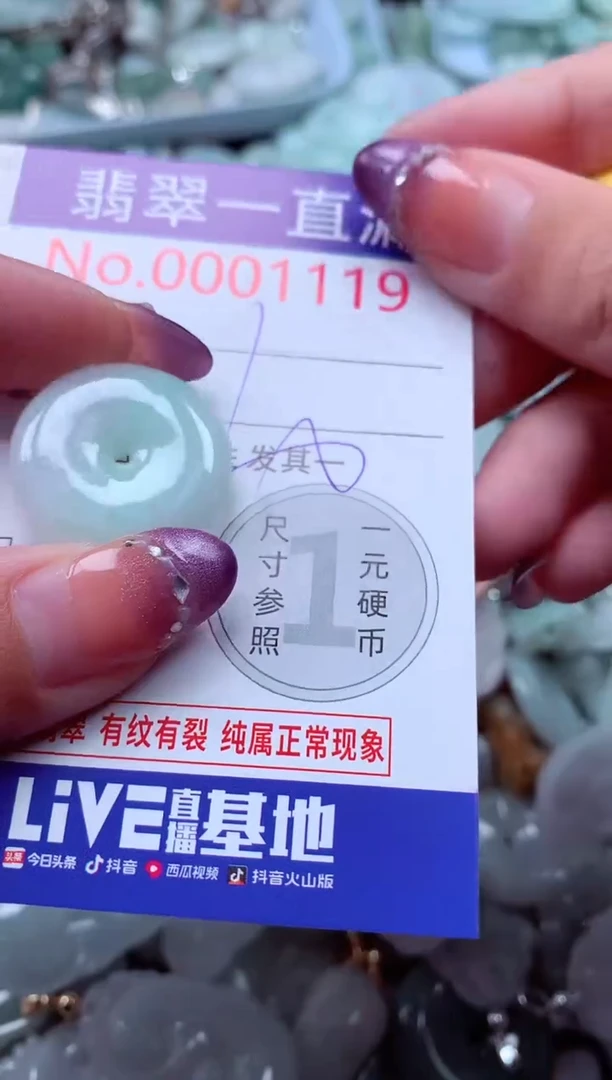 翡翠未镶嵌吊坠(不含链)1119