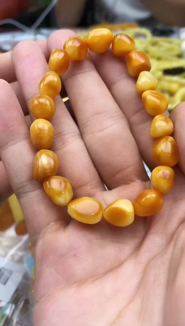裸石蜜蜡未镶嵌手串