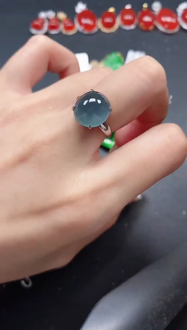 银S925镶嵌戒指翡翠51151