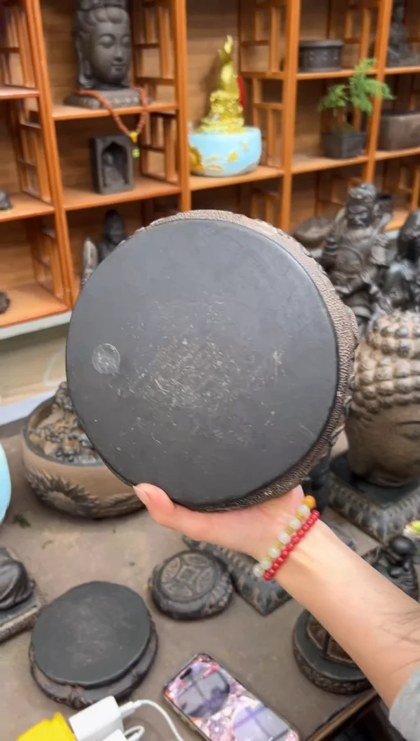 陶土【火山泥】素面万寿藤圆小底座