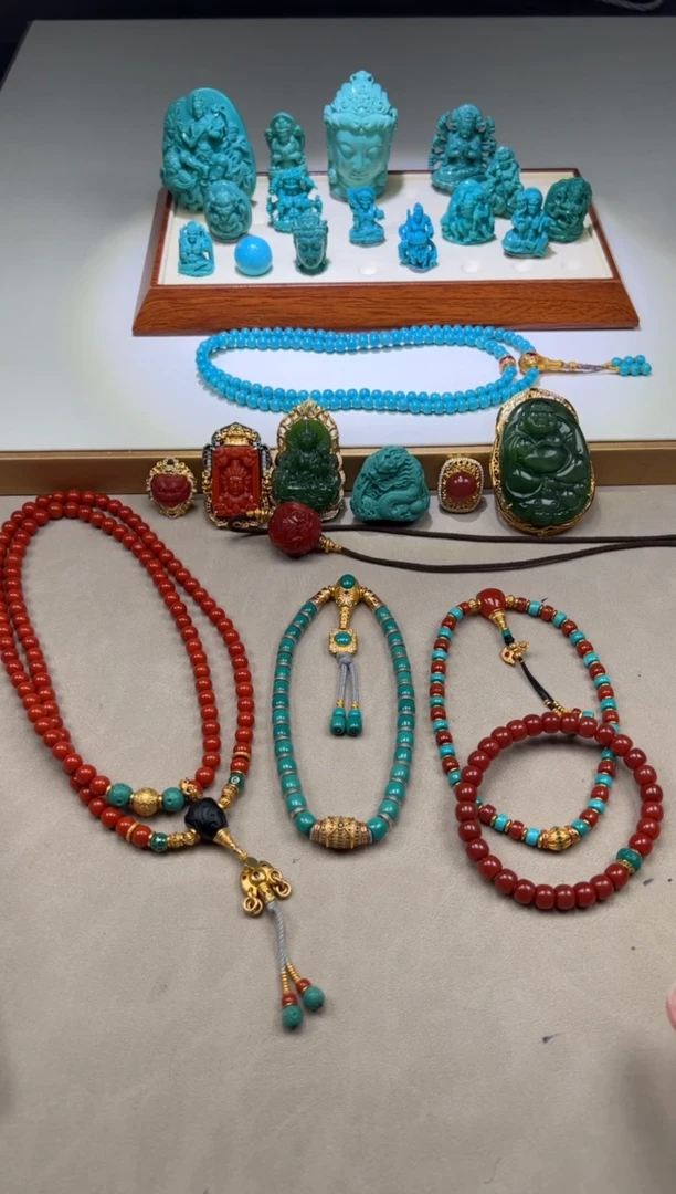 【闪购商品】绿松石手串手串18K金镶嵌手串手串