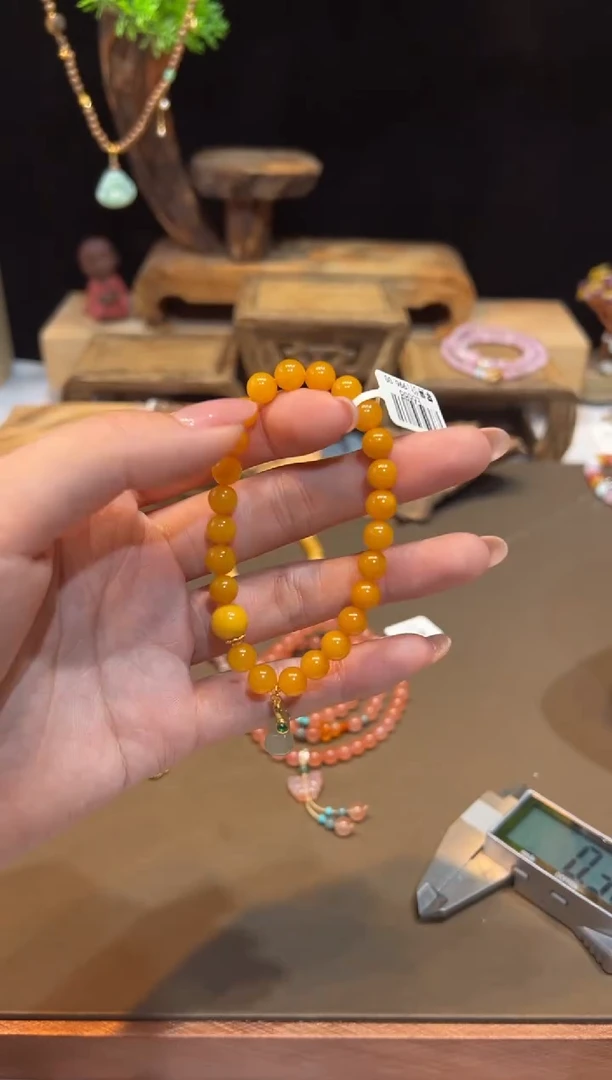 手链琥珀未镶嵌手饰@@E6688