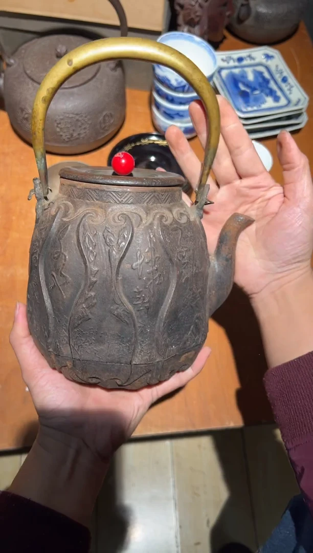 铁A1889铁壶中古周边/耳朵修复过