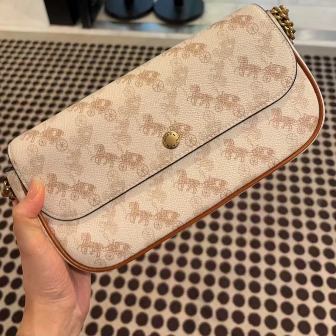 【银泰百货WL】蔻驰女士BROOK翻盖链带包单肩包高级感设计感CAN90