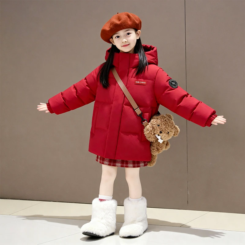 YAYA/鸭鸭【孙颖莎亲子同款】男女童羽绒服2025新款保暖厚外套 90绒